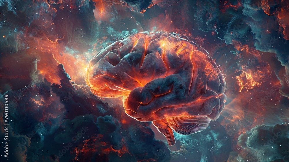 Expressive concept art wallpaper of a human brain, exploding with vibrant bursts of knowledge and creativity, designed to inspire and engage Expressive concept art wallpaper of a human brain, exploding with vibrant bursts of knowledge and creativity, designed to inspire and engage