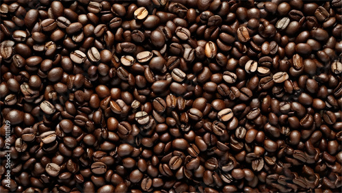 dark brown coffee beans