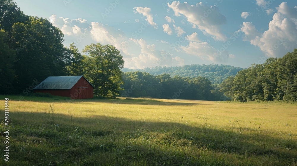 Georgia's rural landscape, featuring minimalist aesthetics.