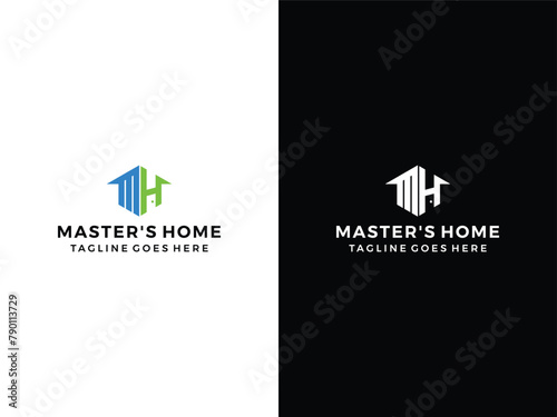 Master home real estate logo design vector icon template 