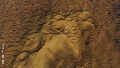Top aerial view of the Erg Chebbi dunes in Sahara Desert. Morocco photo