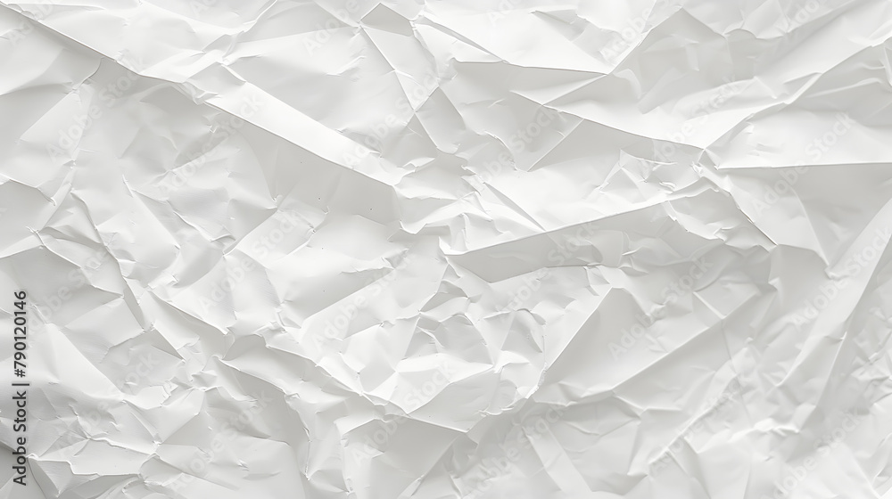 The texture of white paper is crumpled. Background for various purposes.