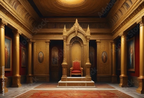 Oil painting an 8k highly detailed ancient throne