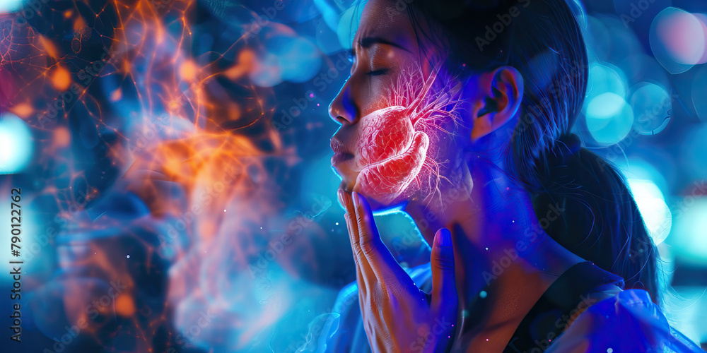 Bronchitis Battle: The Coughing Fits and Chest Congestion - Imagine a person coughing uncontrollably, with a highlighted chest showing congestion Bronchitis Battle: The Coughing Fits and Chest Congestion - Imagine a person coughing uncontrollably, with a highlighted chest showing congestion