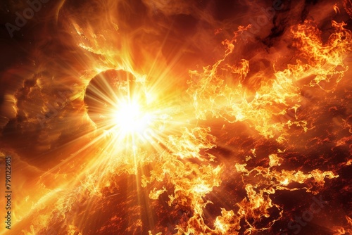 Solar flares, powerful eruptions on the sun's surface, emit intense radiation