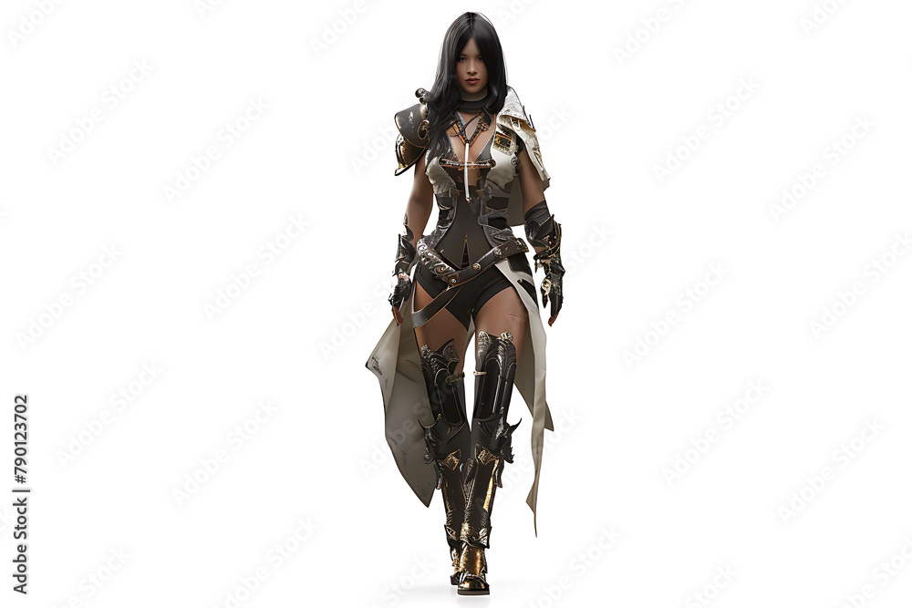 Stylish fantasy character in full body, depicted in captivating cartoon style attire, perfect for whimsical design projects. Stylish fantasy character in full body, depicted in captivating cartoon style attire, perfect for whimsical design projects.