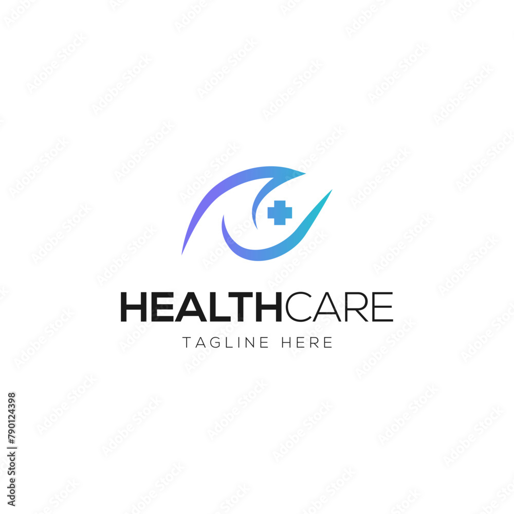 Vector abstract letter N medical logo design creative concept