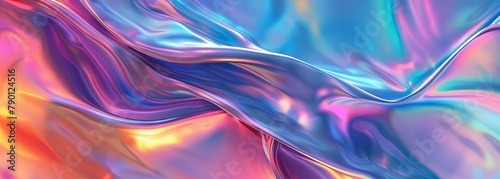 Vibrant abstract fluid art in electric blue and pink hues