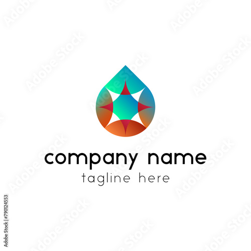 Vector amber diamond logo illustration design