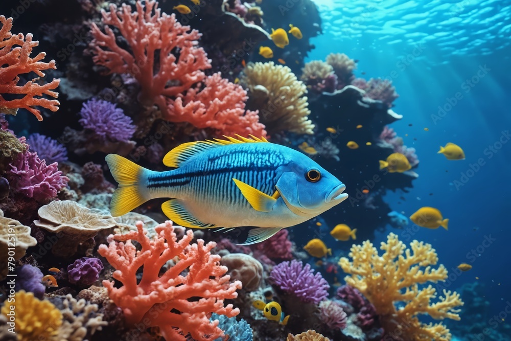 Obraz premium Underwater Marvel: The Magnificent Coral Reef