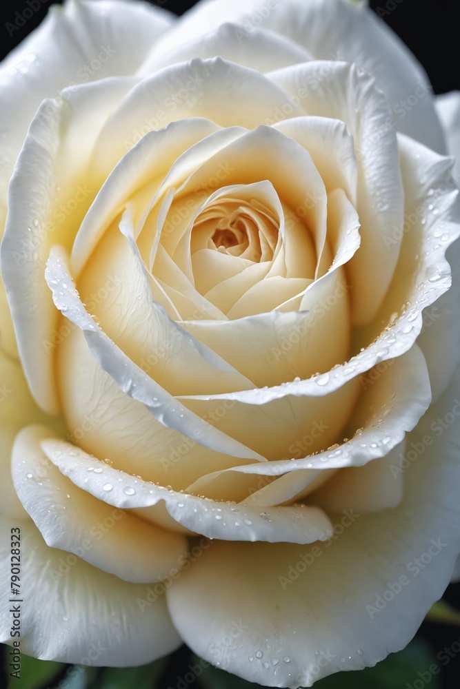 Awakening Beauty: A Pale Rose Fresh From the Rain Awakening Beauty: A Pale Rose Fresh From the Rain