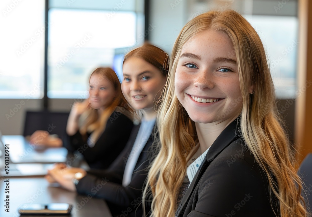 Confident Interview: Young Professional in Business Attire Confident Interview: Young Professional in Business Attire