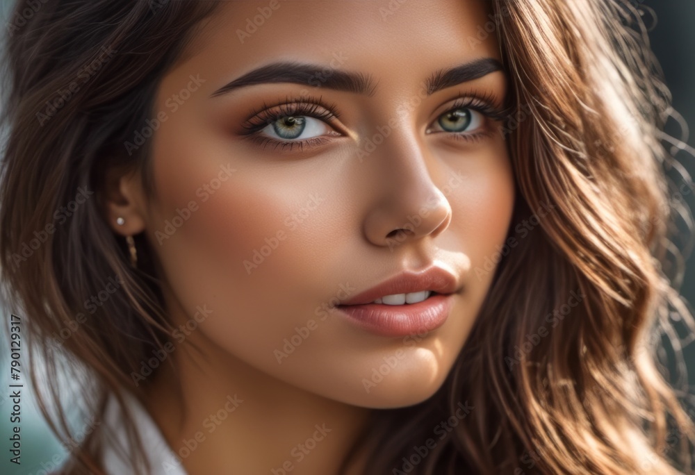 A Portrait Of Breathtakingly Gorgeous, Exotic, Beautiful Woman. A Portrait Of Breathtakingly Gorgeous, Exotic, Beautiful Woman.