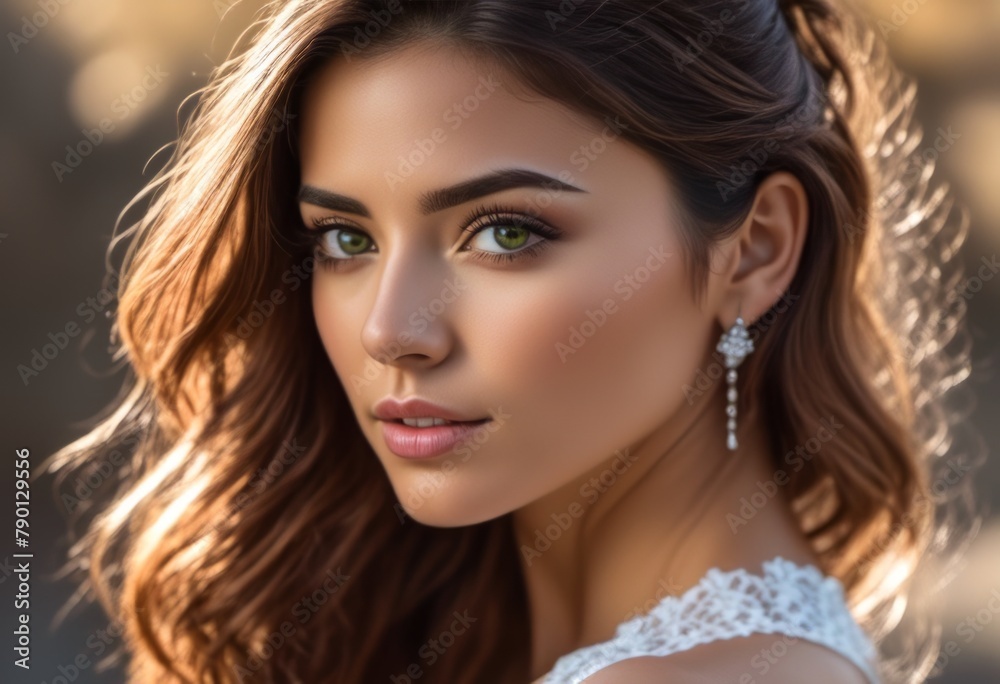 A Portrait Of Breathtakingly Gorgeous, Exotic, Beautiful Woman.