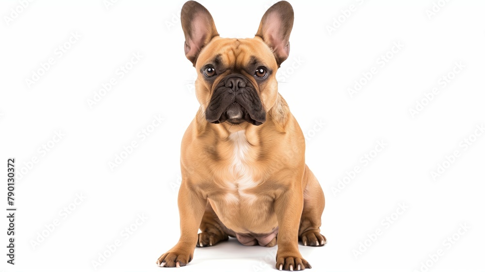 French Bulldog on white background