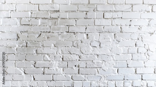 A wide panorama picture with an abstract white brick wall texture for a pattern background.