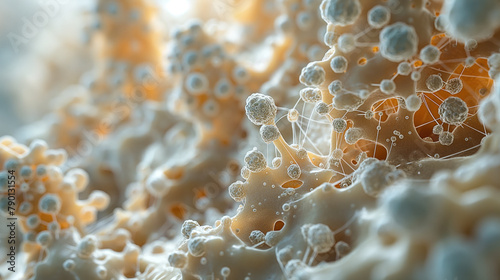 Macro Photography of Intricate Fungal Structures in Natural Habitat