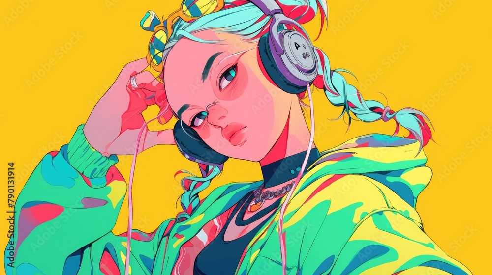 Bursting with vibrant energy and sporting a trendy manga inspired look meet the lively Asian teen rocking a fun cartoon style Bursting with vibrant energy and sporting a trendy manga inspired look meet the lively Asian teen rocking a fun cartoon style