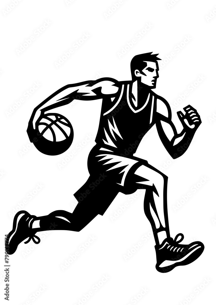 Basketball SVG, Basketball PNG, Sport SVG, Basketball player Silhouette, Basketball player Logo, Playing Basketball, Basketball Art Print