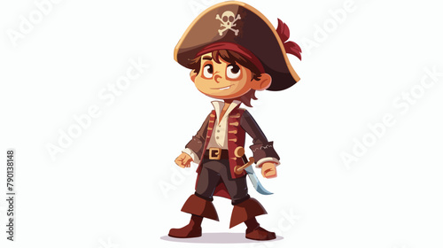 Pirate cartoon kid illustration Vector illustration illustration