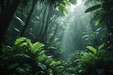Lush Canopy of the Equatorial Rainforest: Biodiversity's Cradle