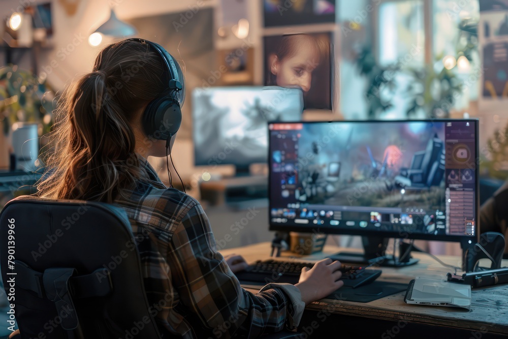 Artist Working on Game Designing Artist Working on Game Designing