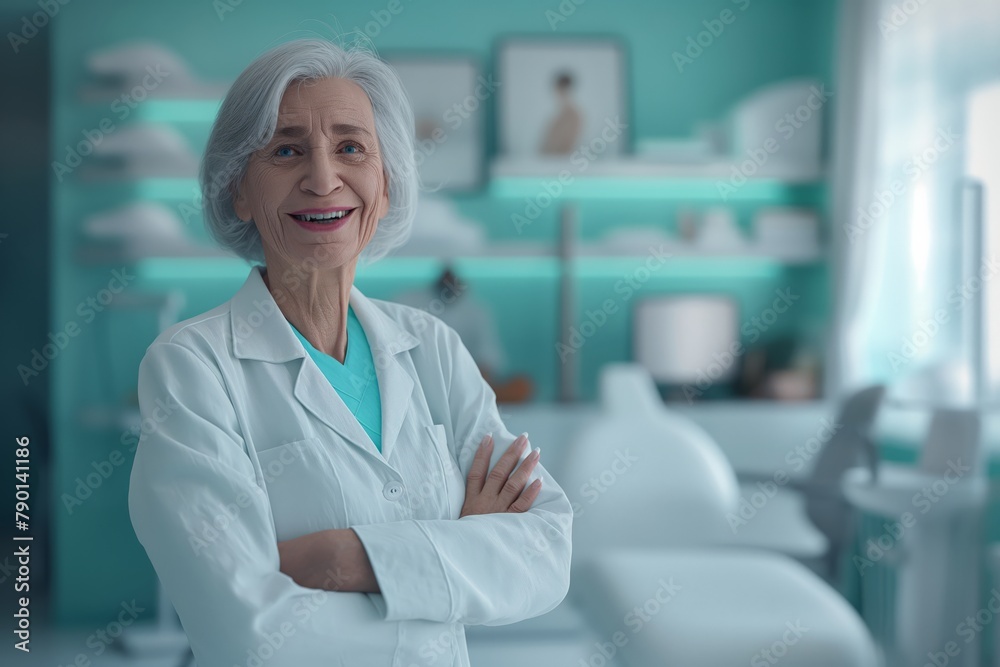 A woman doctor in a hospital room A woman doctor in a hospital room