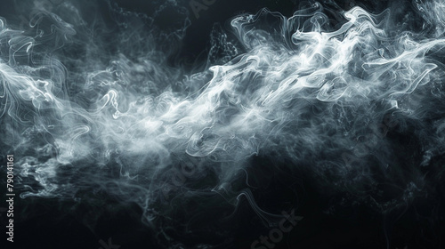 A depiction of energy in motion, where smoke curls and snaps into the shape of a powerful electrical arc.
