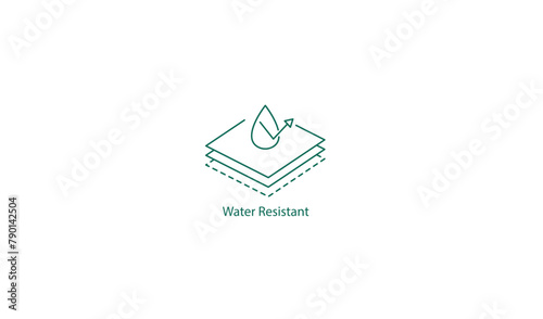Water-Resistant Protection: Durable and Waterproof - Vector Icon