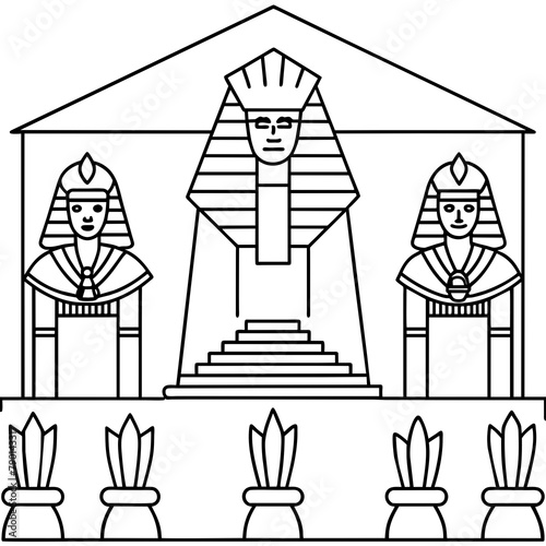 pharaoh-s-court-scene - Vector - Vector art - Vector illustration - Vector design - Latest Vector - Ultimate Vector - Premium Vector