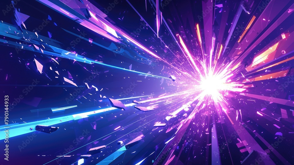 Fototapeta premium Experience the dynamic energy of manga and anime style comic speed lines featuring an alpha channel Dive into the action with three distinct concentration lines radial vertical and diagonal