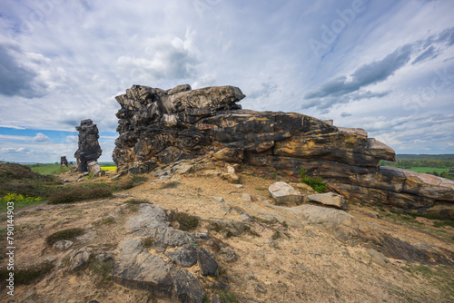 Teufelsmauer (Devil's Wall) near Timmenrode in Harz national park (Germany) is a rock formation made of hard sandstones. photo