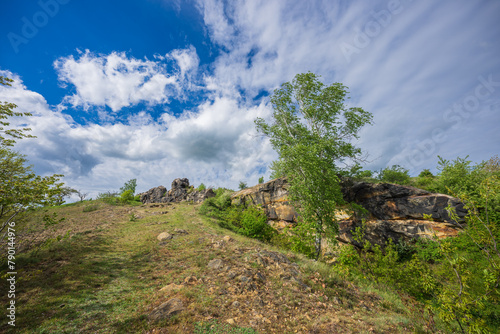 Teufelsmauer (Devil's Wall) near Timmenrode in Harz national park (Germany) is a rock formation made of hard sandstones. photo