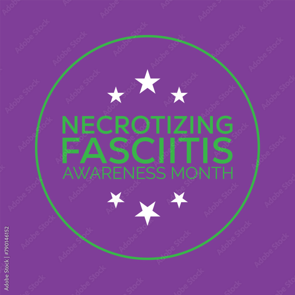 Necrotizing Fasciitis Awareness Month observed every year in May. Template for background, banner, card, poster with text inscription. Necrotizing Fasciitis Awareness Month observed every year in May. Template for background, banner, card, poster with text inscription.