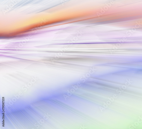 Flowing energy concept abstract graphic background, orange and blue blurry lines