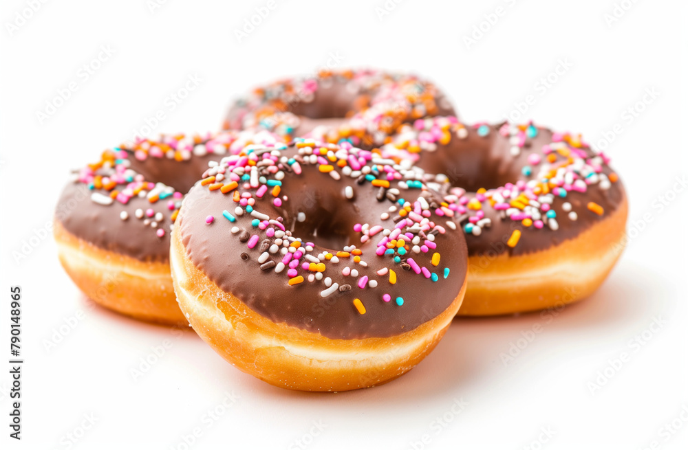 chocolate donut isolated on white chocolate donut isolated on white