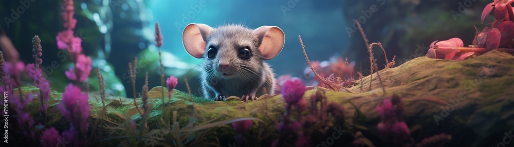 A sci-fi rat exploring an alien planet, discovering plants that whisper secrets about the universes mind, A sci-fi rat exploring an alien planet, discovering plants that whisper secrets about the universes mind,