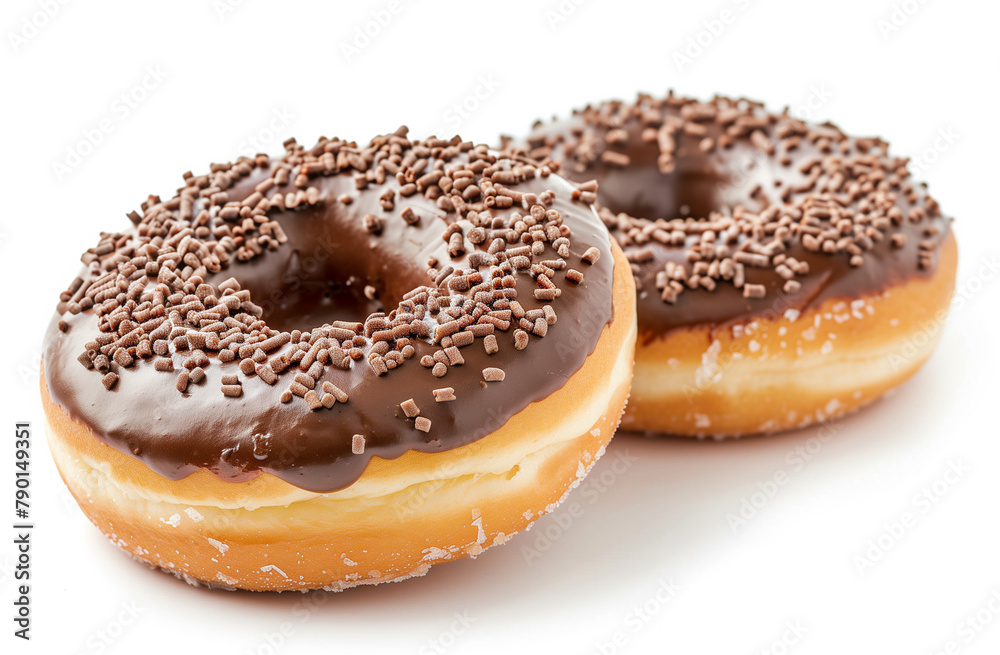 chocolate donut isolated on white chocolate donut isolated on white