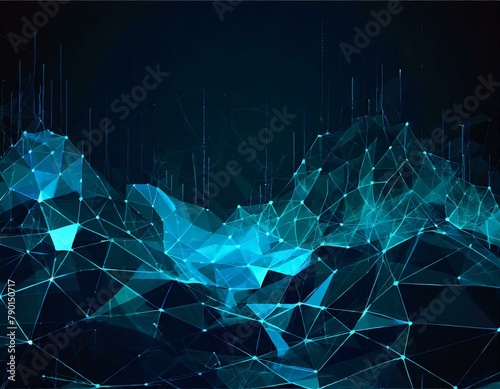 abstract blue background with a tech theme
