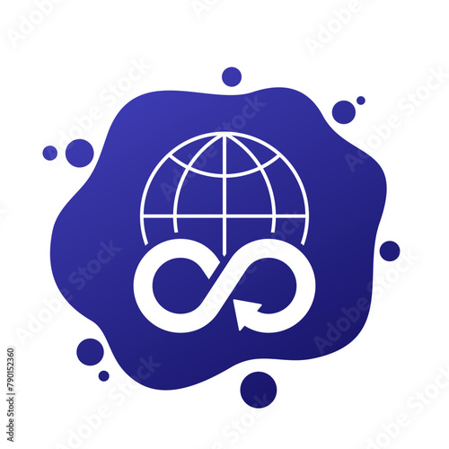 circular economy vector icon for web