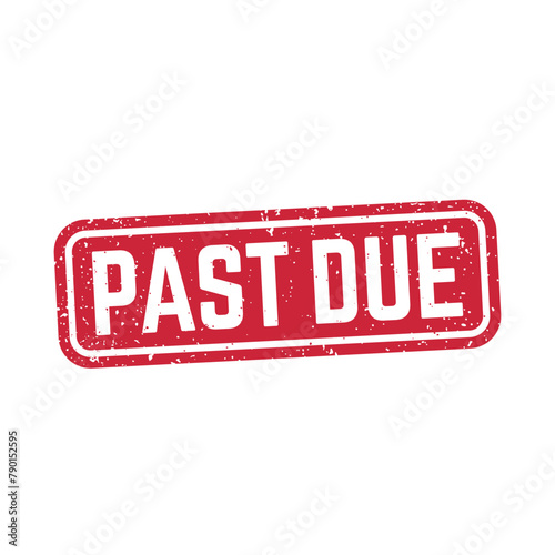 past due red stamp, vector