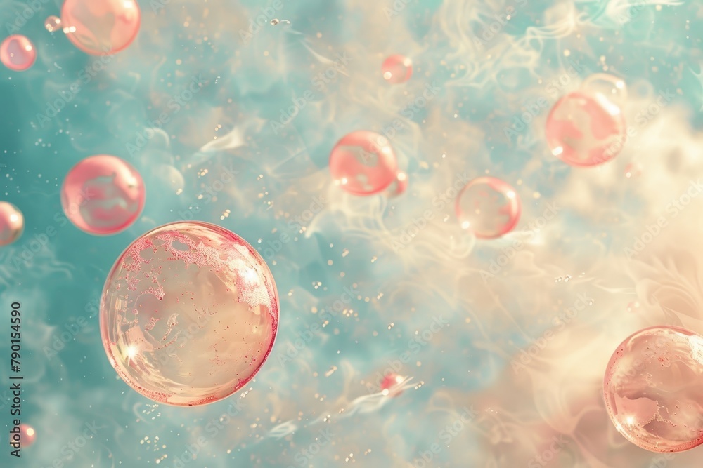 Soap bubbles floating in the air background. Soap bubbles floating in the air background.