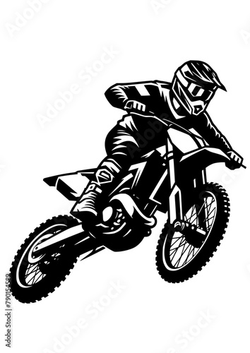 Fototapeta Naklejka Na Ścianę i Meble -  Motocross SVG, Dirt bike SVG, Racer SVG, Rider SVG, Motocross Silhouette, Motocross Clipart, Motocross Cricut, Racing