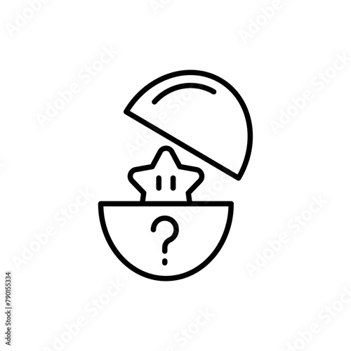 Gachapon outline icons, minimalist vector illustration ,simple transparent graphic element .Isolated on white background