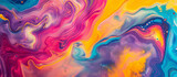 A vibrant display of interacting colored fluids, creating a visually striking abstract background. , background
