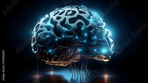 Futuristic Visualization of Interconnected Brain and Emerging Technologies
