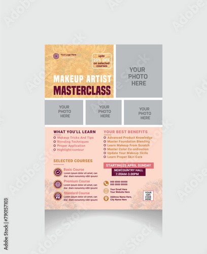 Makeup artist masterclass flyer