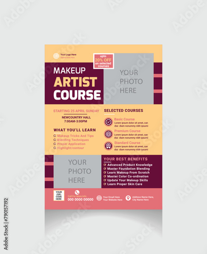 Makeup artist masterclass flyer
