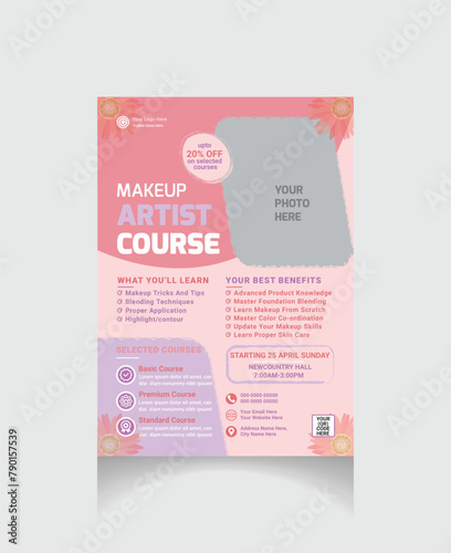 Makeup artist masterclass flyer