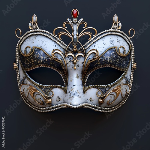 venetian carnival mask isolated, colorful mask